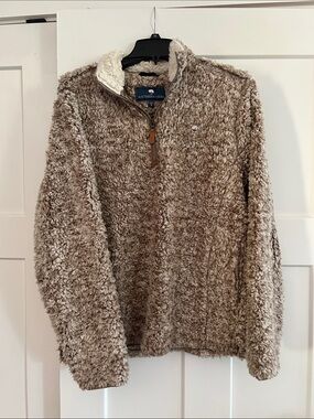 Men's Plush Quarter-Zip Sweater - Taupe